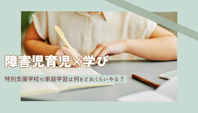 特別支援学校の家庭学習は何をどれくらいやる？知的障害＋弱視の息子の例